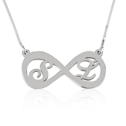 Collier Infini avec Deux Initiales