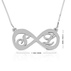 Collier Infini avec Deux Initiales