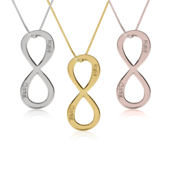 Collier Prénom Infini Vertical