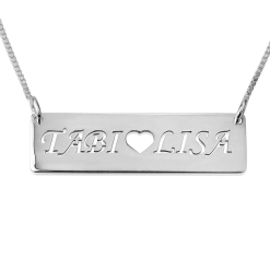 Collier Barrette Deux Prénoms