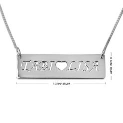 Collier Barrette Deux Prénoms