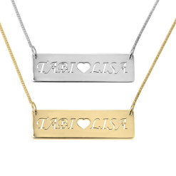 Collier Barrette Deux Prénoms