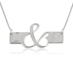 Collier Barrette avec Cœur et Initiales