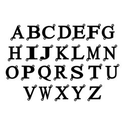 collier initiale inclinée