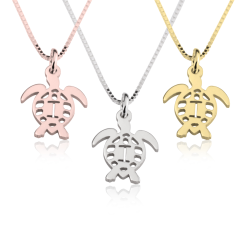 Collier Petite Tortue avec Initiale