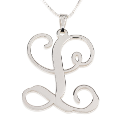 Collier Initiale Ondulée