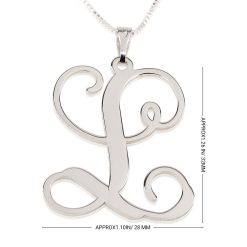 Collier Initiale Ondulée