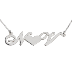 Collier Deux Initiales et Cœur