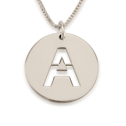 Collier Disc Initiale Découpée