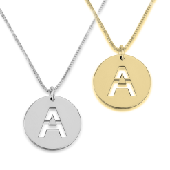 Collier Disc Initiale Découpée