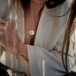 Collier Disc Initiale Découpée