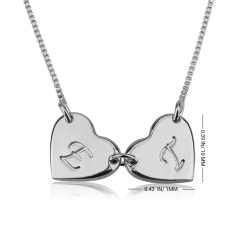 Collier de Cœurs Reliés avec Initiales