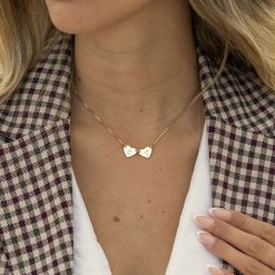 Collier de Cœurs Reliés avec Initiales