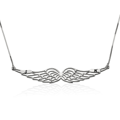 Collier Ailes d'Ange avec Initiales