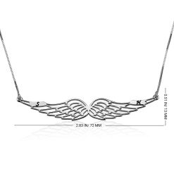 Collier Ailes d'Ange avec Initiales