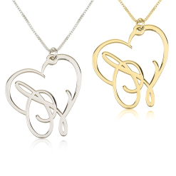 Collier Cœur avec Initiale