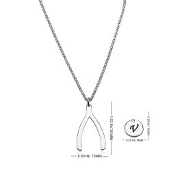 Collier Superposé Wishbone et Initiale