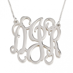 Collier Monogramme Ondulé Trait d'Union