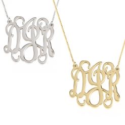 Collier Monogramme Ondulé Trait d'Union