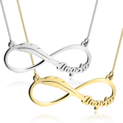 Collier Prénom Infini Plume