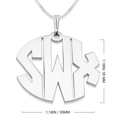 Collier Monogramme Lettres Capitales