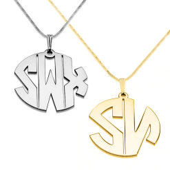 Collier Monogramme Lettres Capitales