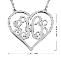 Collier Monogramme et Cœur