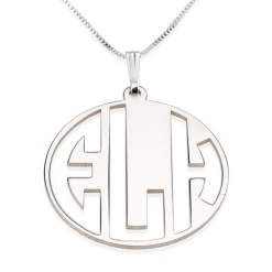 Collier Monogramme Lettres Capitales Découpées