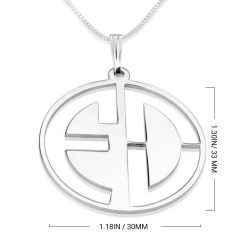 Collier Monogramme Lettres Capitales Découpées