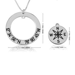 Collier Coordonnées Personnalisées