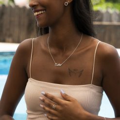 Collier Prénom Miniature Ecriture Cursive