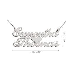 Collier Deux Prénoms avec Cœur