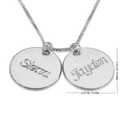 Collier Cercles Deux Prénoms