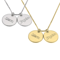Collier Cercles Deux Prénoms