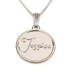 Collier Prénom Disque Estampillé