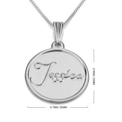 Collier Prénom Disque Estampillé