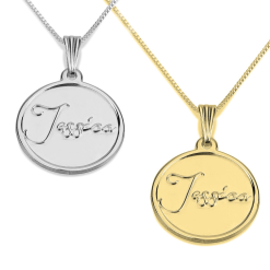 Collier Prénom Disque Estampillé