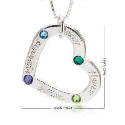 Collier Cœur Familial avec Prénoms