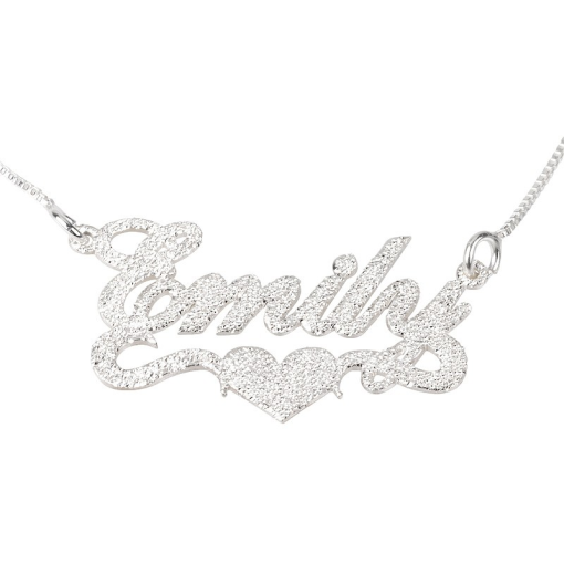 Collier Prénom Eclatant avec Cœur
