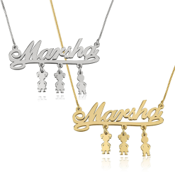 Collier Prénom avec Charms Enfants