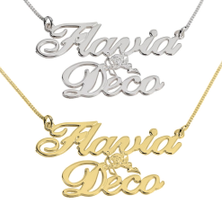 Collier Deux Prénoms avec Cupidon