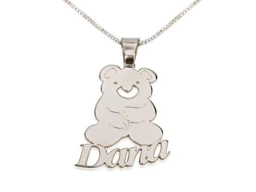 Collier prénom avec Petit Ours