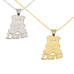 Collier prénom avec Petit Ours