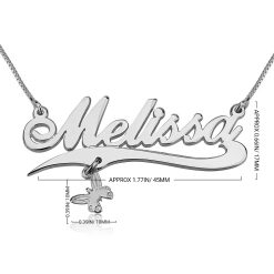 Collier Prénom Souligné avec Charm