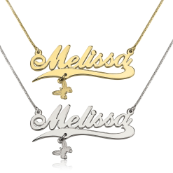 Collier Prénom Souligné avec Charm