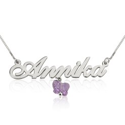Collier Papillon Coloré