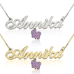 Collier Papillon Coloré