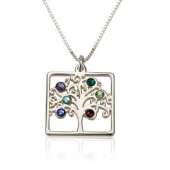 Collier Arbre de Vie Carré