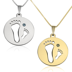 Collier Empreintes Pieds de Bébé