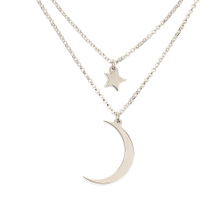 Collier Etoile et Croissant de Lune